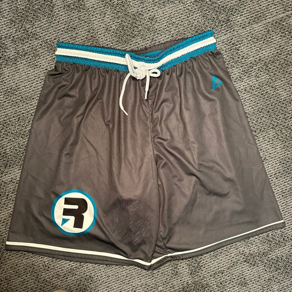 BSN Sports Mens Basketball Shorts Bundle Gray White Teal Small 2 Pack Athletic